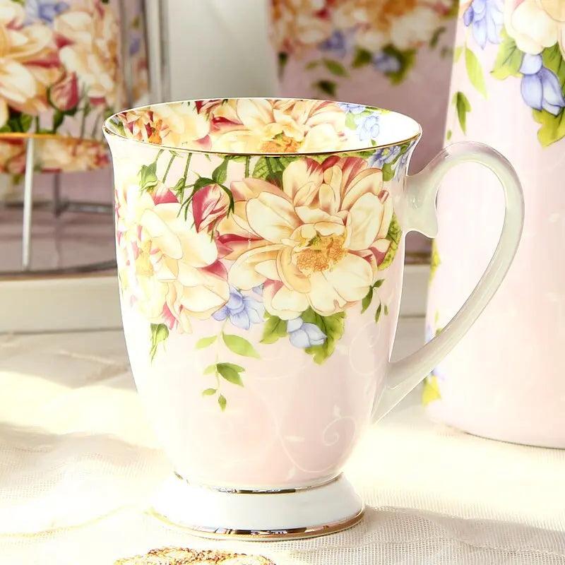 ​Mug en porcelaine "les fleurs du jardin" | Théières à la folie