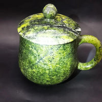 Thumbnail for ​Mug jade naturel vert avec couvercle | Théières à la folie