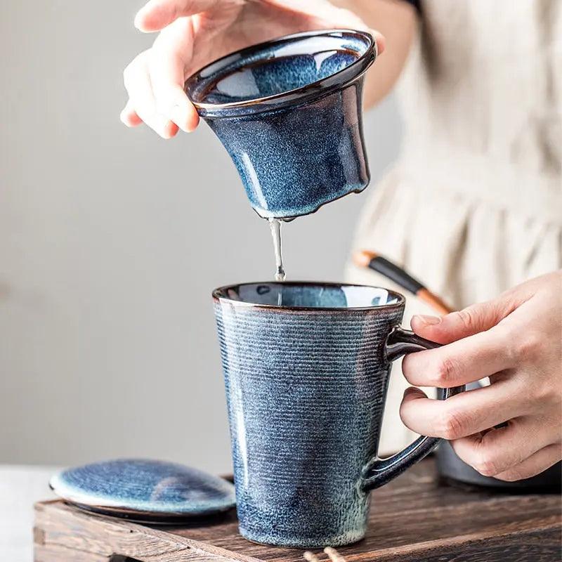 ​Mug ou théière solitaire céramique océan | Théières à la folie