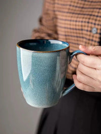 Thumbnail for ​Mug polyvalent en poterie bleu grisé | Théières à la folie
