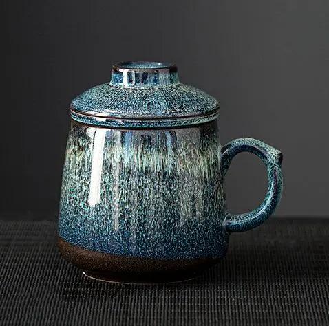 ​Mug/théière céramique bleue "écume de mer" | Théières à la folie