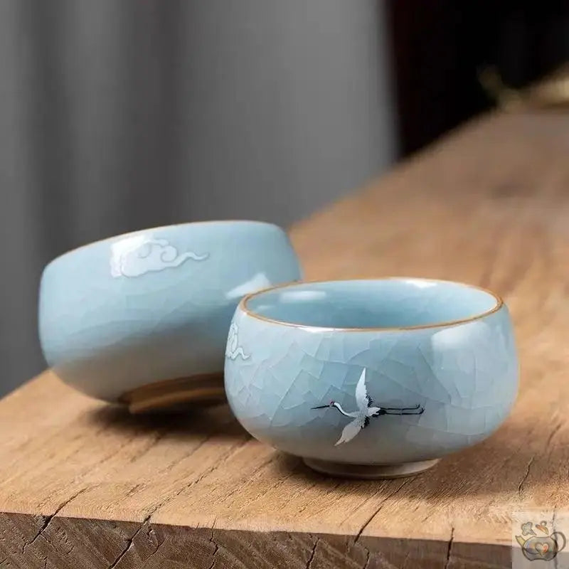 ​Petite tasse céramique craquelée céladon | Théières à la folie