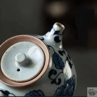 Thumbnail for ​Petite théière céramique fleur de lotus bleue | Théières à la folie