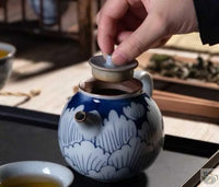 Thumbnail for ​Petite théière japonaise gré et lotus bleu | Théières à la folie