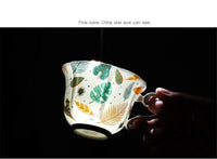 Thumbnail for ​Théière française porcelaine jolies feuilles | Théières à la folie