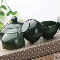 Thumbnail for ​Service à thé artisanal en jade vert | Théières à la folie