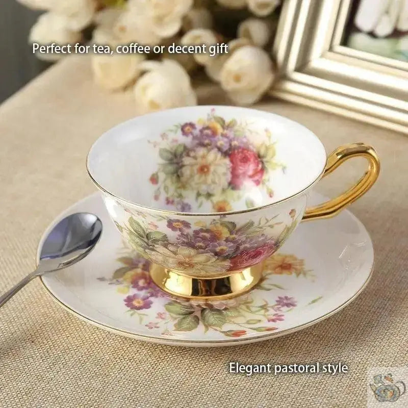 ​Service à thé en porcelaine fine à fleurs | Théières à la folie