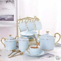Thumbnail for ​Service à thé en porcelaine fine bleu ciel | Théières à la folie