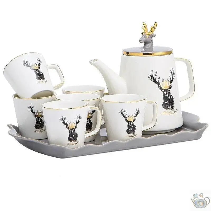 Service à thé motif Cerf | Théières à la folie