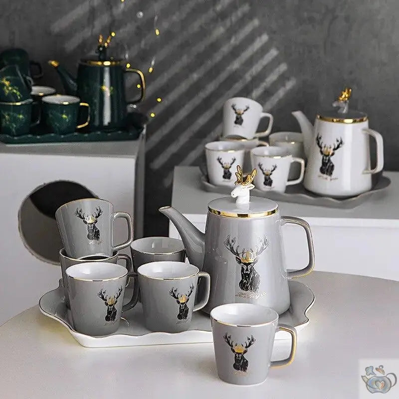 Service à thé motif Cerf | Théières à la folie
