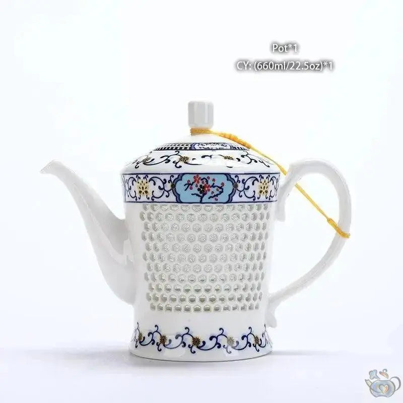 ​Service à thé porcelaine, traditionnel grains de riz |  Théières à la folie