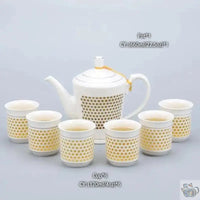 Thumbnail for ​Service à thé porcelaine, traditionnel grains de riz |  Théières à la folie