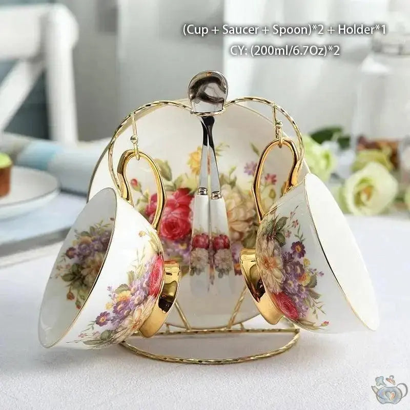 ​Service à thé style anglais motif floral  |  Théières à la folie
