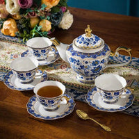 Thumbnail for ​Service à thé Europe tradition blanc bleu | Théières à la folie