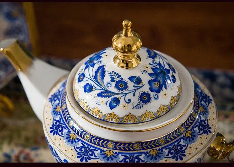 ​Service à thé Europe tradition blanc bleu | Théières à la folie