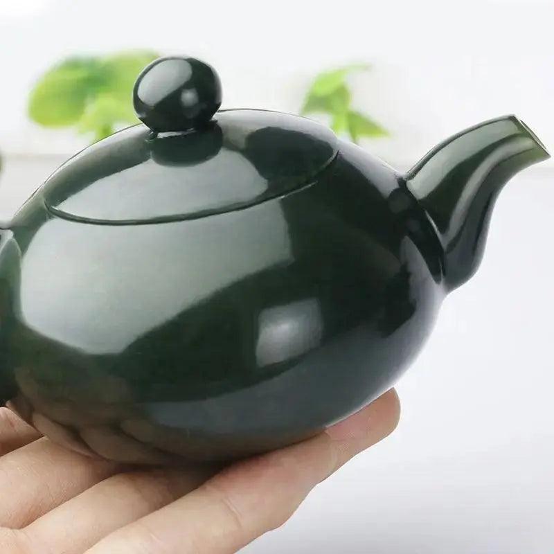 ​Service à thé artisanal en jade vert | Théières à la folie