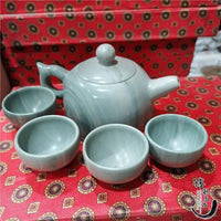 Thumbnail for ​Service à thé en Jade gris bleu | Théières à la folie