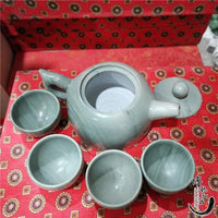 Thumbnail for ​Service à thé en Jade gris bleu | Théières à la folie