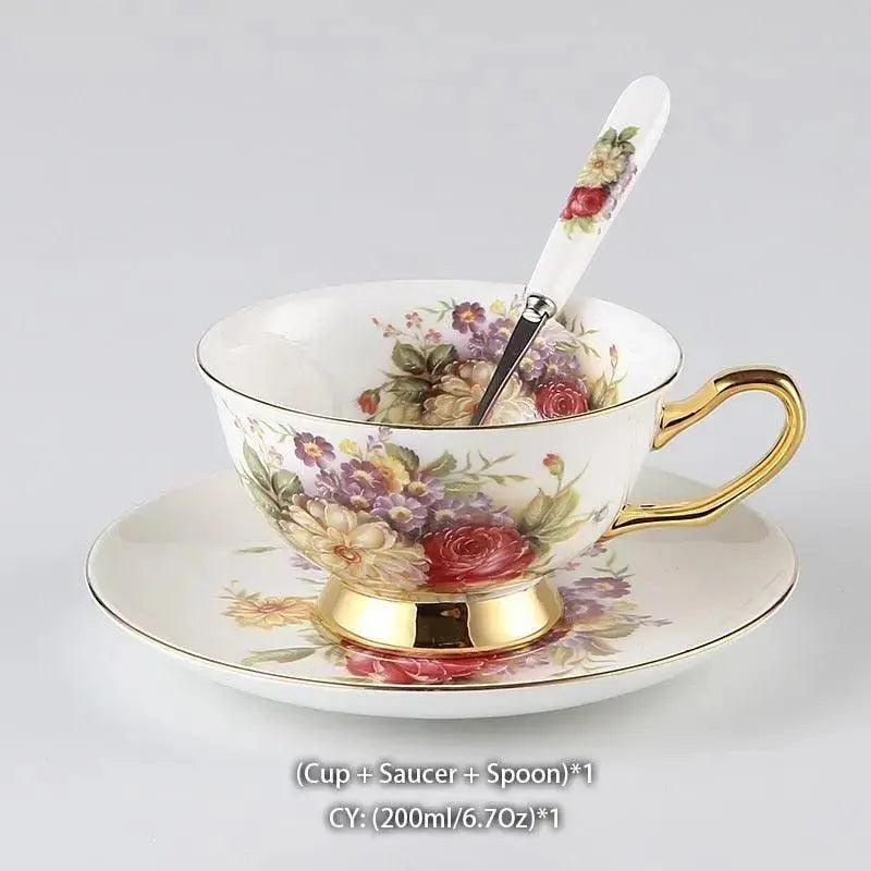 ​Service à thé en porcelaine fine à fleurs | Théières à la folie