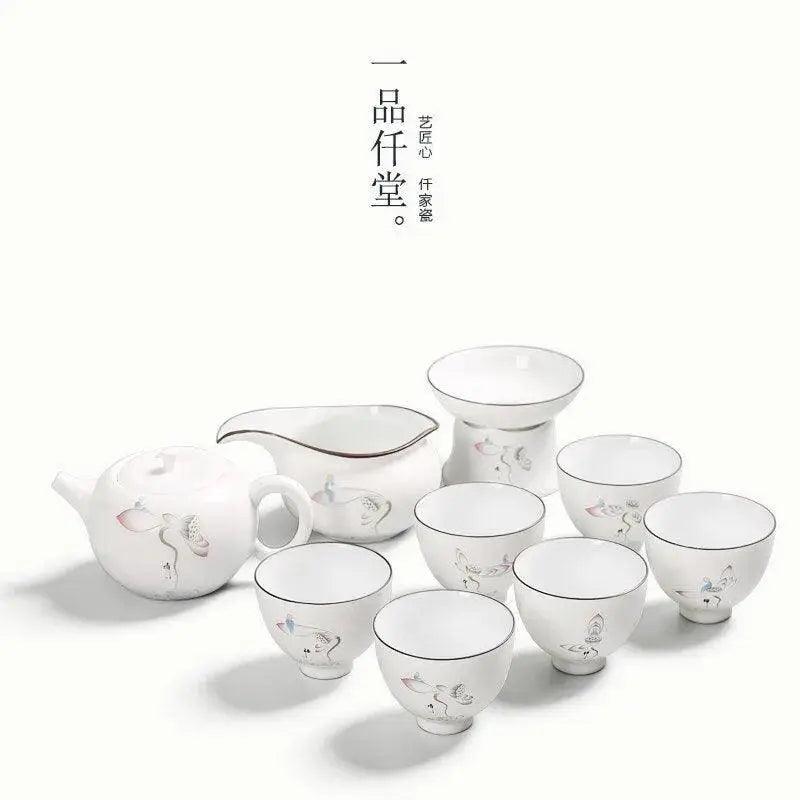 ​Service à thé en porcelaine finement peinte | Théières à la folie