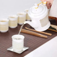 Thumbnail for ​Service à thé porcelaine, traditionnel grains de riz |  Théières à la folie
