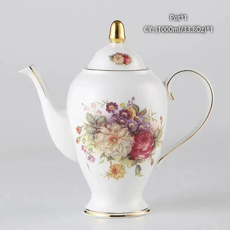 ​Service à thé style anglais motif floral  |  Théières à la folie