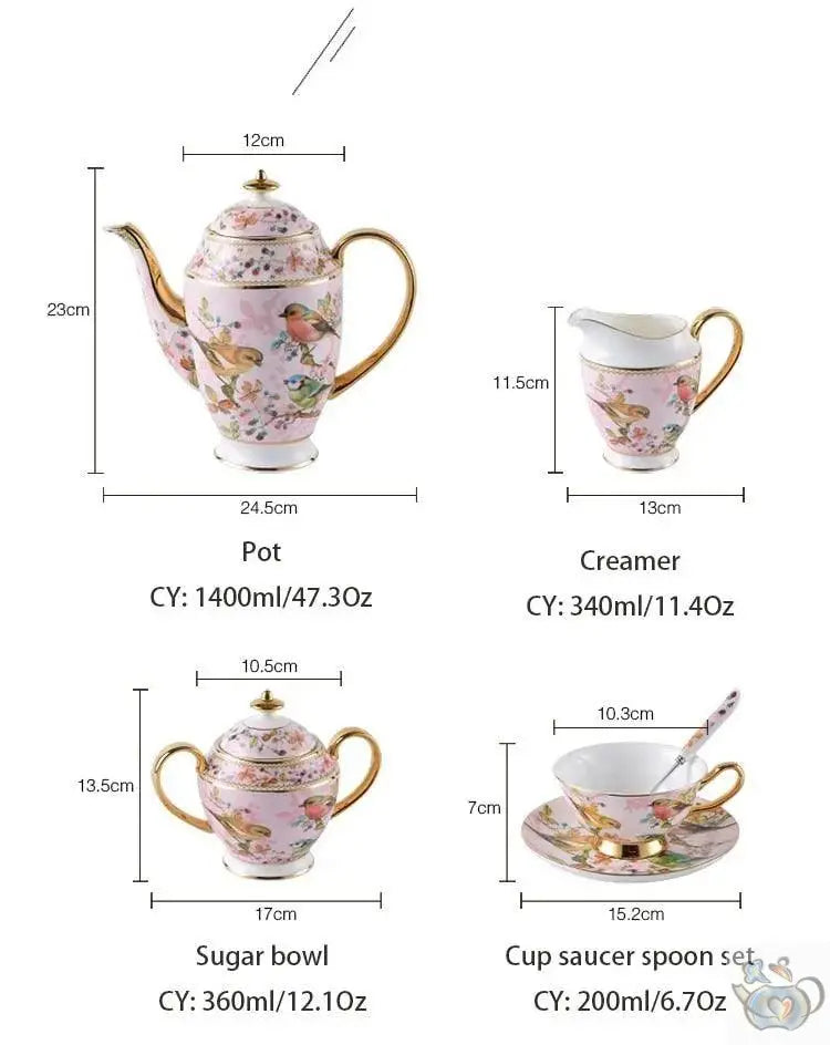Service thé design occidental fine porcelaine | Théières à la folie