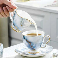 Thumbnail for ​Service thé occidentale, porcelaine marbrée | Théières à la folie