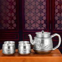 Thumbnail for ​Service thé argent pur, motifs emblématiques | Théières à la folie