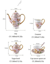 Thumbnail for Service thé design occidental fine porcelaine | Théières à la folie