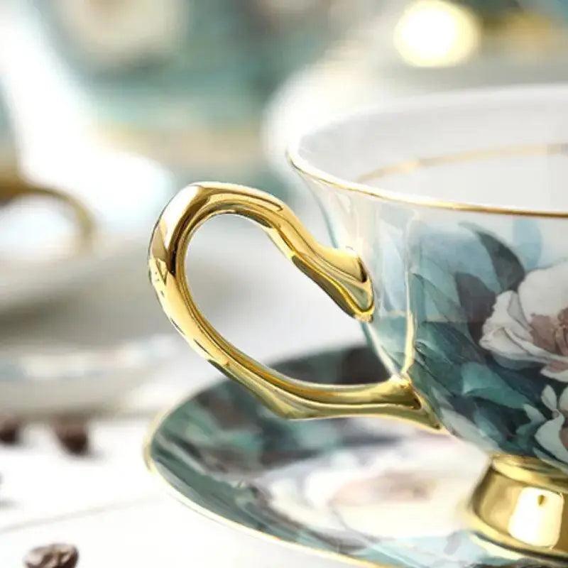 ​Service thé occidental porcelaine oisillon | Théières à la folie