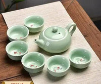 Thumbnail for ​Services à thé tons bleu vert en céramique | Théières à la folie