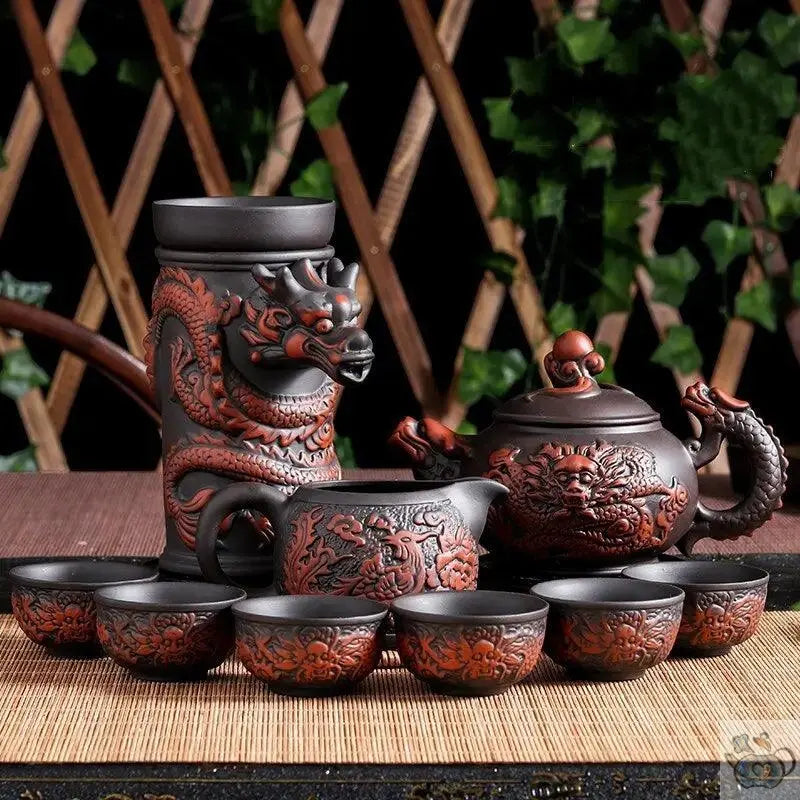 ​Set à thé Dragon en argile de Yixing | Théières à la folie