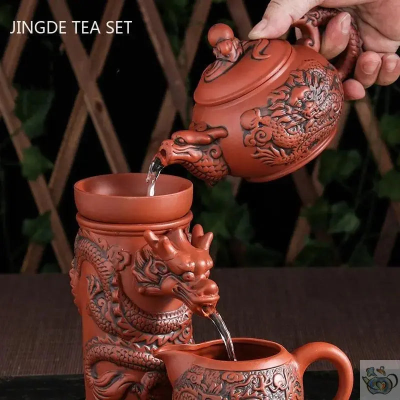 ​Set à thé Dragon en argile de Yixing | Théières à la folie