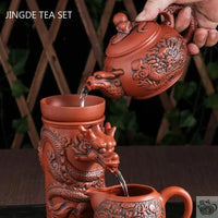 Thumbnail for ​Set à thé Dragon en argile de Yixing | Théières à la folie
