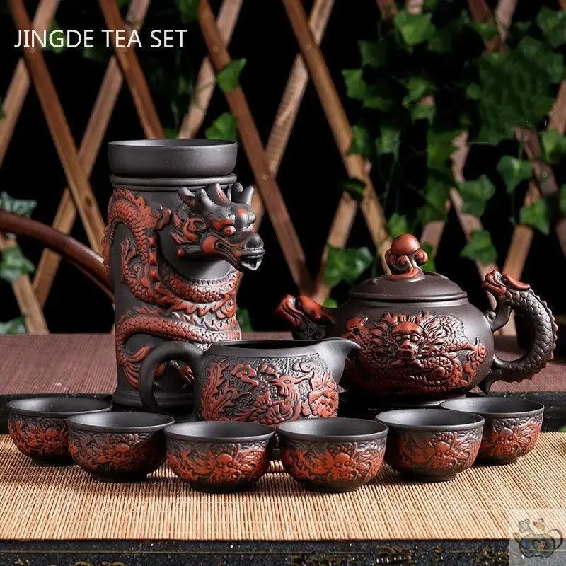 ​Set à thé Dragon en argile de Yixing | Théières à la folie