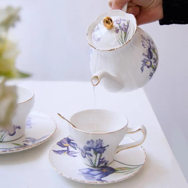 ​Set à thé duo porcelaine iris |  Théières à la folie