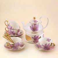 Thumbnail for ​Set à thé en porcelaine, théière en verre  |  Théières à la folie