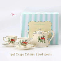 Thumbnail for Set à thé pour 2 porcelaine romantique cadeau Théières à la folie