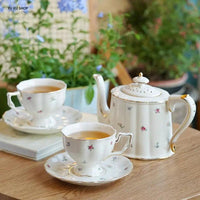 Thumbnail for Set à thé pour 2 porcelaine romantique cadeau Théières à la folie