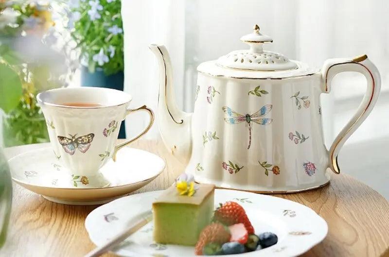 Set à thé pour 2 porcelaine romantique cadeau Théières à la folie