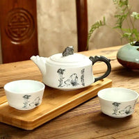Thumbnail for ​Set de thé en céramique sobriété chinoise | Théières à la folie