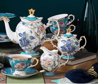 Thumbnail for ​Set de thé porcelaine bleue modulable orchidées | Théières à la folie