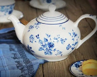 Thumbnail for ​Théière et tasses blanc bleu vintage | Théières à la folie