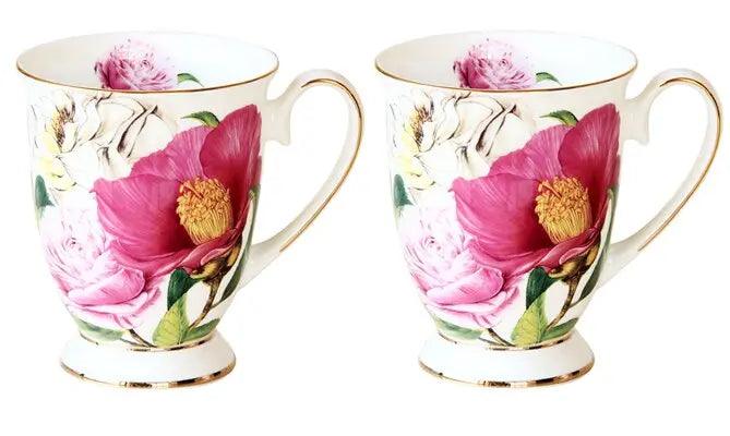 ​Tasse mug porcelaine motif floral  |  Théières à la folie