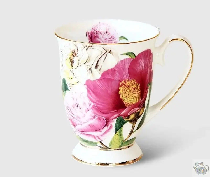 ​Tasse mug porcelaine motif floral  |  Théières à la folie