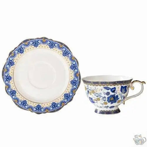 ​Tasse porcelaine raffinée blanc bleu  |  Théières à la folie