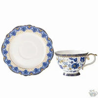 Thumbnail for ​Tasse porcelaine raffinée blanc bleu  |  Théières à la folie