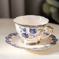 Thumbnail for ​Tasse porcelaine raffinée blanc bleu  |  Théières à la folie
