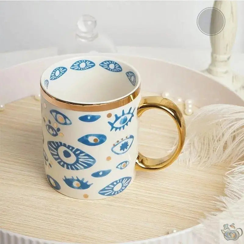 ​Tasses et mugs bleu blanc "la main et l'oeil" | Théières à la folie